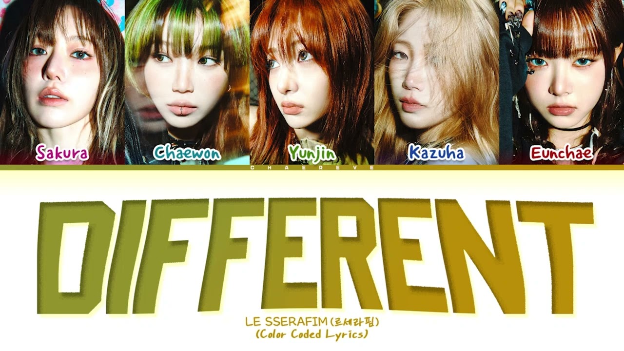 LE SSERAFIM (르세라핌) - DIFFERENT (Color Coded Lyrics Kan/Rom/Eng