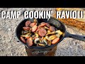 Sausage & Mushroom Ravioli! - Campfire Cooking!