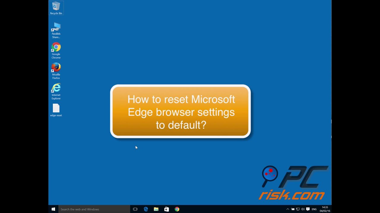 How to reset Microsoft Edge browser to default settings?