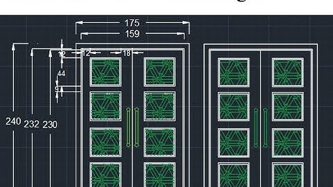 AutoCAD 2D Door Design 2, #tutorial #how_to_draw #doors #2d #autocad #cad #howto