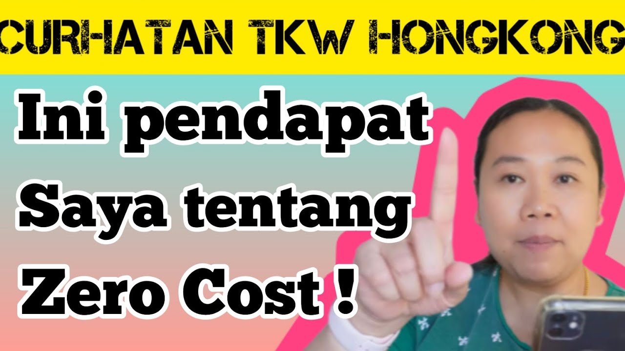 Ini pendapat saya tentang zero cost !