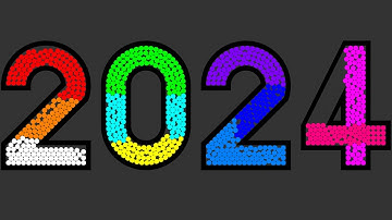 Happy New Year 2024 - 16 Alphabet Legs Eliminations Marbles Race in Algodoo