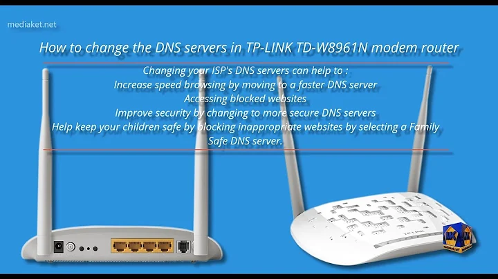 TP-LINK TD-W8961N modem router - How to change DNS servers