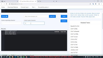 Free Online YAML to CSV Converter