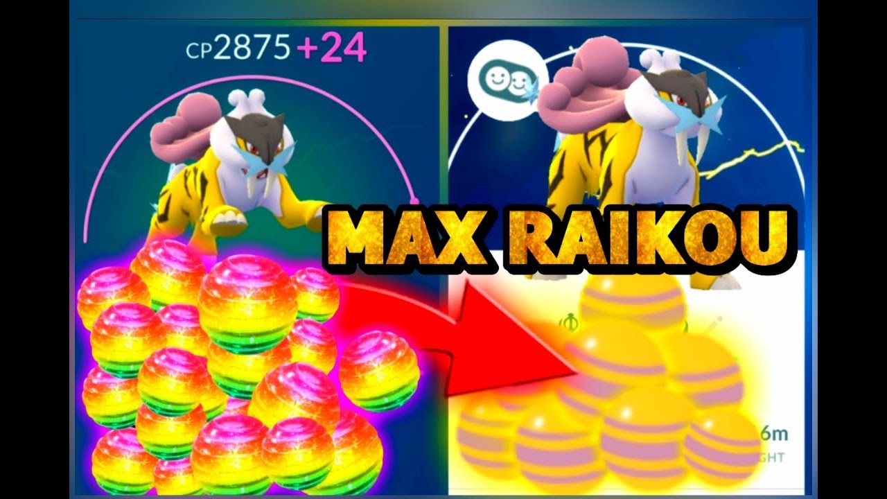 MAXING OUT RAIKOU IN POKEMON GO | GYM TEST l USING TMs... - youtube
