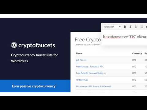 Cryptocurrency Faucet List For WordPress | Codecanyon Scripts And Snippets