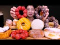 🍩던킨 신메뉴!💕더욱 더 맛있어지는 던킨 도넛 먹방❤ | Dunkin Donuts -  Chocolate, Milk, Cookies, Banana donut ASMR Mukbang