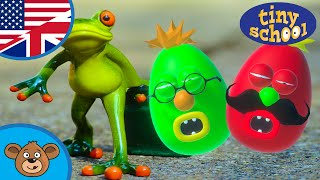 Surprise eggs - Funny and cute frogs | Learn colors, numbers and letters for kids