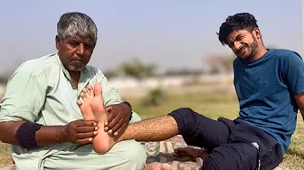 ASMR | Traditional Feet & Leg Massage Techniques | Deep Relaxation Experience ( Outside Massage)