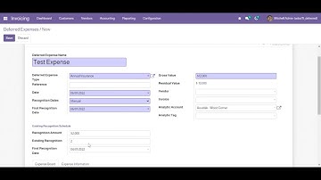 Odoo Migrate Deferred Expense from another System