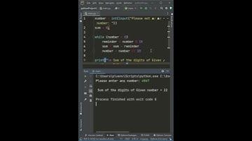 Python program to find sum of digits in a number #shorts #pythonprojects #pythonprogramming