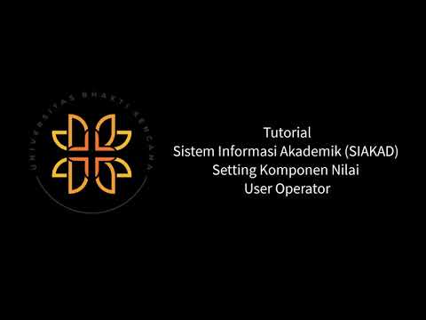 Vidio tutorial UBK Setting Komponen Nilai (User Operator)
