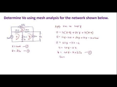 Numerical on Mesh analysis or loop analysis.