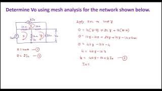 Numerical on Mesh analysis or loop analysis.