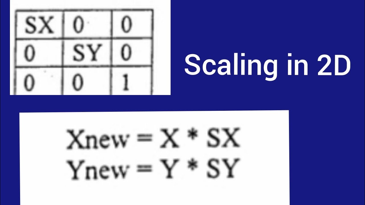 Scaling in 2D array / equation and matrix - YouTube