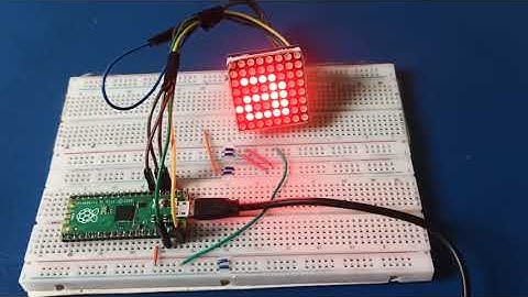 Raspberry Pi Pico  and 8x8 LED Matrix (Code 👇👇)