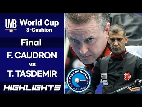 [World Cup 3-Cushion Porto 2018] Final - Frédéric CAUDRON (BEL) vs Tayfun TASDEMIR (TUR).H/L