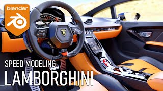 Blender Speed Modeling  Lamborghini Interior (Arijan)