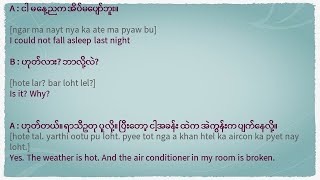 Learn Burmese - practice dialogue 1 [Beginner]