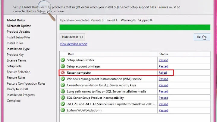 Fix "Restart Computer" Failed when installing SQL Server