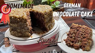 HOMEMADE GERMAN CHOCOLATE  CAKE  #cooking #homemade #amazing #baking #diy #blessed #goodeats