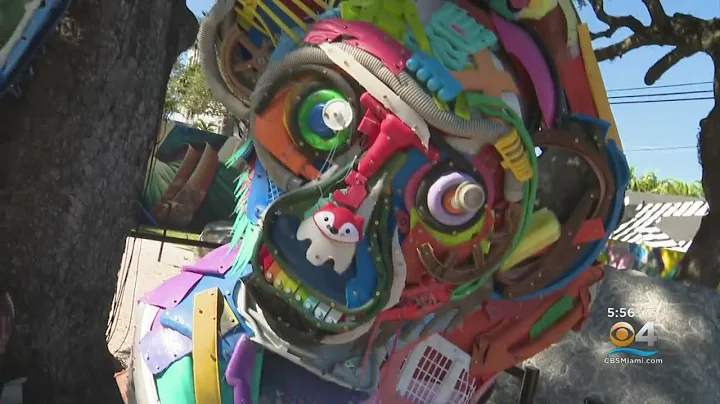 10-Year-Old Boy Showcases His Artwork At Art Miami