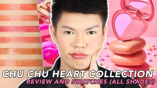 NEW AFFORDABLE EVERYDAY BLUSH AND LIP BALM! CHU CHU BEAUTY HEART COLLECTION REVIEW AND SWATCHES