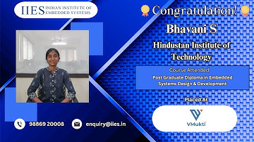 Best Embedded Systems Course in Bangalore with Placement – Bhavani S | IIES Success Story