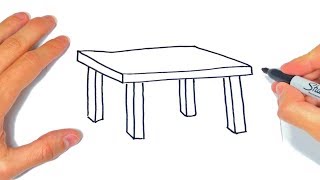 Cómo dibujar un Mesa Paso a Paso | Dibujo de Mesa