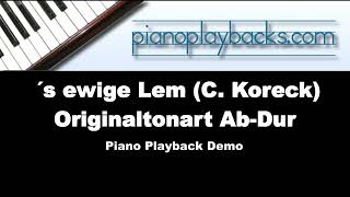 ´s ewige Lem (Claudia Koreck Cover) Playback Instrumental Demo Originaltonart Ab-Dur