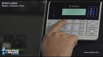 Bosch B920 Keypad Bypassing Unbypassing Forcing