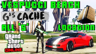 All 5 Gs Cache Locations At Vespucci Beach Gta 5 Online Geralds Cache Spawn Points Gta 5