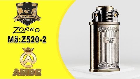 Bật lửa xăng đá Zorro hình sư tử siêu bền Z520-2 - AMBE.VN