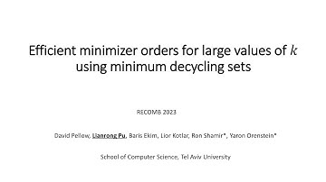 L Pu. Efficient minimizer orders for large values of k using minimum decycling sets.