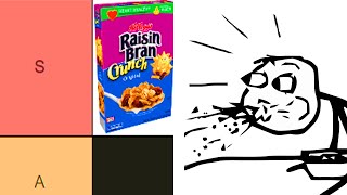 the OBJECTIVELY CORRECT CEREAL TIER LIST