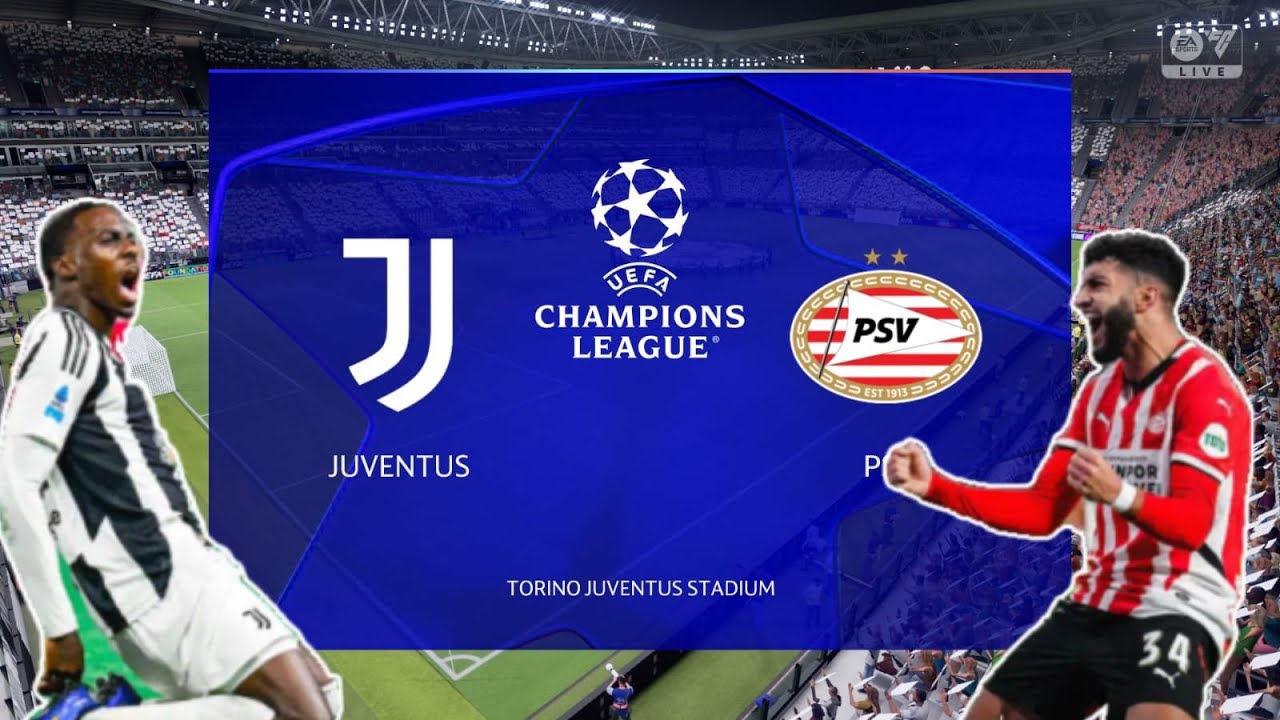 JUVENTUS vs PSV 🔴 PLAYOFFS CHAMPIONS LEAGUE 2024/25 MATCH HIGHLIGHT FC25 🔴