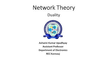 Network Theory Lec 8: Duality   #Networktheory #Duality  #NAS