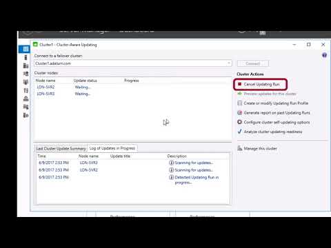 8 Windows Server 2016  Cluster Aware Updating