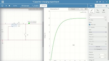 NI Multisim Capacitor charging and discharging experiment RC circuit