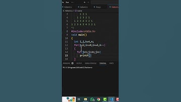 C Lanuage Pyramid Pattern Base Program #interview #placement #c language #ccode #coding