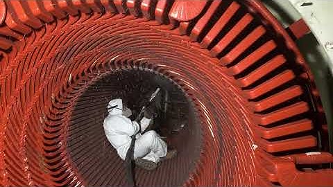 Generator Stator Winding Dry Ice Cleaning / Blasting
