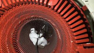 Generator Stator Winding Dry Ice Cleaning / Blasting