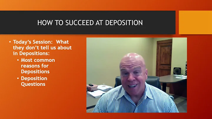 How to Succeed at Depositions Perry J. Carpenter D...