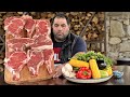 Beef steak and grilled vegetables signature recipe king cooking