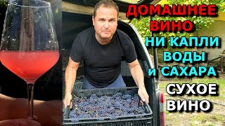 РОЗОВОЕ СУХОЕ ВИНО ИЗ ВИНОГРАДА, КАК ДЕЛАЮТ ВИНОДЕЛЫ. ВИНО БЕЗ САХАРА И ВОДЫ !