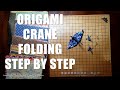 Origami crane folding step by step