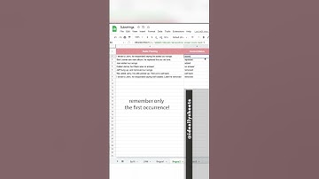 Have your spreadsheet automatically summarize your notes using REGEXEXTRACT! #tutorial #spreadsheet