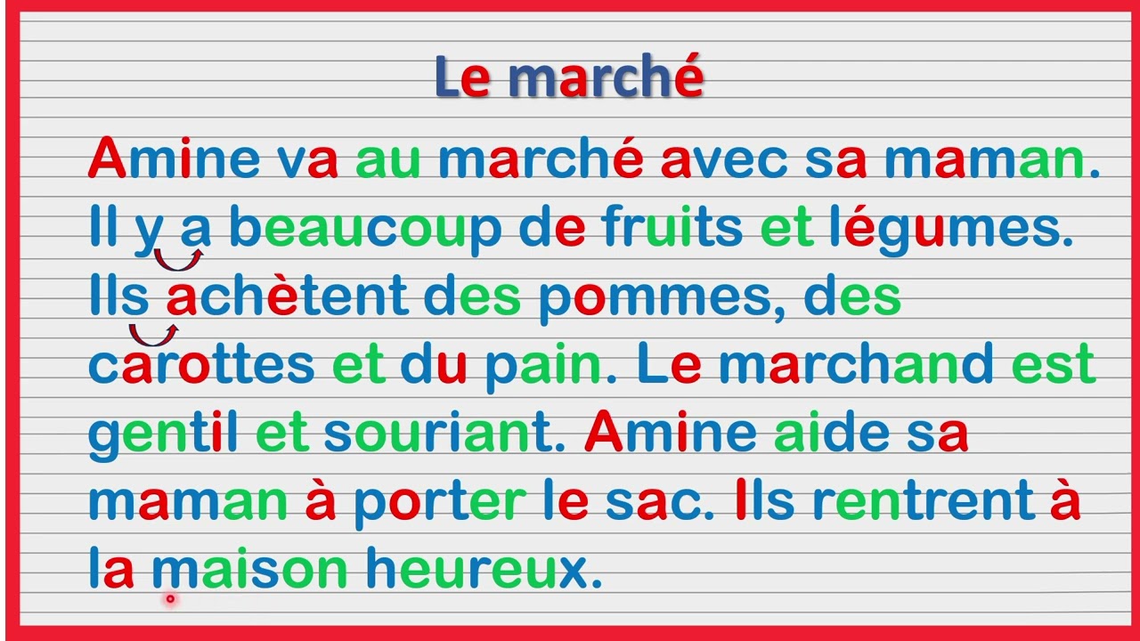 نصوص جد مبسطة من أجل تعلم اللغة الفرنسية 🇫🇷🇫🇷