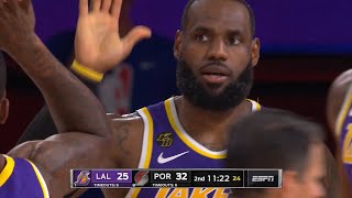 LA Lakers vs Blazers - 1st Half - Game 3 | NBA Playoffs