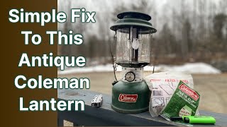 Antique Coleman Lantern Gets New Replacement Mantles | Maintenance | How To Light Properly